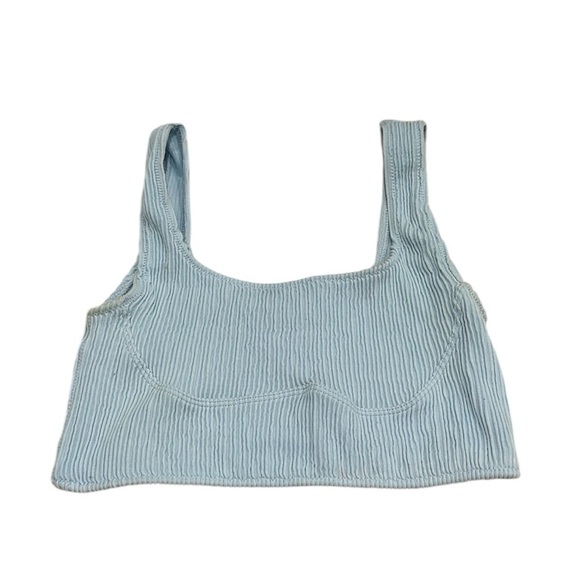 Altar’d State Blue Ribbed Athletic Tank Top M/L - Picture 1 of 6